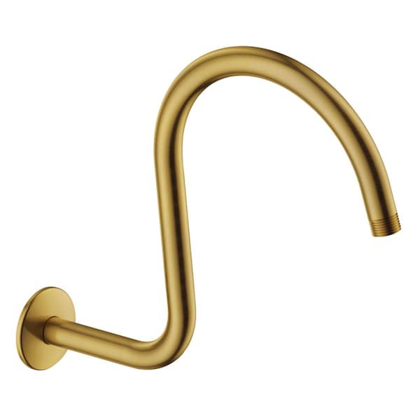 Kingston Brass 14Inch Shower Arm with Flange, Brushed Brass K114C7 - main